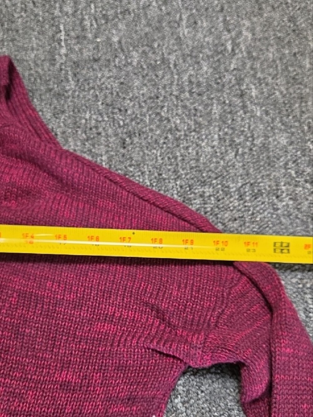Matty M Raspberry Marled Turtleneck Sweater - Picture 3 of 6
